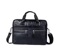 CAXUSD Porte-Documents Paquet à Bandoulière pour Homme d'affaires Grand Paquet à Main en Cuir Multifonctionnel et Solide pour Voyage et Travail