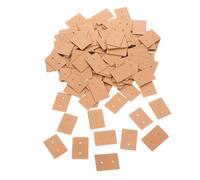 CAXUSD Présentoirs à Boucles D’Oreilles en Papier Kraft 200 Pièces, Cartes Double Trou, Kraft Épais, pour Artisans Bijoux, Rangement Et Présentation, Emballage Boutique, Usage Professionnel