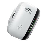 CAXUSD Répéteur WiFi 300mbps Extendeur Signal sans Fil pour Maison, Plug Play, Compatible Routeur Ac220, Couleurs Noir Et Blanc