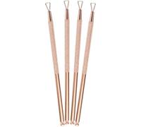 CAXUSD Repousse-ongles en Acier Inoxydable 4 Pcs, Outil Manucure Triangulaire pour Salons et Spas, Grattoir à Ongles avec Prise Positive pour Retirer Vernis Semi-permanent