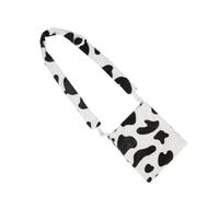CAXUSD Sac Bandoulière à Motif Vache Petit Format, Pochette Polyvalente en Tissu Léger, pour Cours et Usage Quotidien, Design Japonais Unique, 1 Pièce