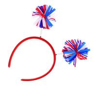 CAXUSD Serrage-tête Bandeau Fête Patriotiques En Maille Aux Trois Couleurs Rouge Blanc Bleu Accessoire Pour Femmes Célébration Jour De L’indépendance Événement Festif