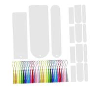 CAXUSD Set de Acryliques avec Pompons Colorés Kit DIY de Marque-pages Ronds et Rectangulaires Acrylique pour Créations Artisanales Ateliers Créatifs Femmes et Filles