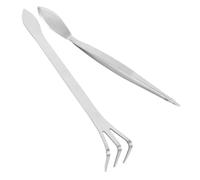 CAXUSD Set de Outils Bonsaï Acier Inoxydable Pince Précision Multifonction avec Spatule Râteau pour Désherbage Ameublir Sol Entretien Mousse et Rempotage