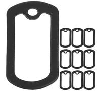 CAXUSD Silicone Dog Tag Covers 10pcs Protective Cover for Pet I.D Tag Chain and Dog Tag, Noise Reduction, Black, Reusable, Daily Life