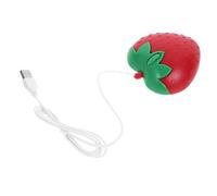 CAXUSD Souris Usb Mignonne Pour Ordinateur Portable, Petite Souris Optique Filaire Pour Filles, Design Fraise Rose, Compacte Et Fonctionnelle, Bureau Et Jeux, Ergonomique Et Confortable, Couleur Rouge