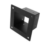 CAXUSD Support de Poteau Acier Noir Mat Base Ancrage Robuste pour Pergolas et Clôtures de Jardin Installation Facile et Résistance Aux Intempéries
