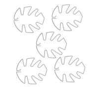 CAXUSD Support en Fer pour Plantes Grimpantes Forme Feuille de Monstera 5pcs Vert Réutilisable Stable pour Pots Extérieurs Jardin