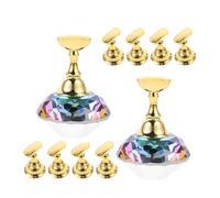 CAXUSD Support pour clous 2 Sets pour faux ongles et nail tips - Outil de pratique du nail art en plastique cristal - entraînement stable pour débutants à la maison