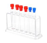 CAXUSD Support pour tube à essai en plastique transparent pour 1 Set avec rangement facile, rack stable pour tubes de laboratoire en cours de chimie et écoles Couleur Aléatoire