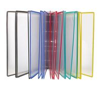 CAXUSD Système de Porte-documents Mural A4 20 Pochettes Multicolore en Plastique pour Affichage de Documents de Bureau, Organisateur Mural pour Rangement de Dossiers, Présentoir à Menus