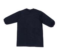 CAXUSD Tablier de Salon Manches Longues Noir en Polyamide Polyester, Vêtements de Travail de Cosmétologue, Lavable et Respectueux Peau, pour Salons de Beauté