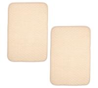 CAXUSD Tapis de propreté pour Animaux 30x45 cm Beige Lot de 2 Tapis absorbants imperméables en Coton, Coussinets réutilisables pour Chiots et Chiens âgés, idéal pour Voiture et