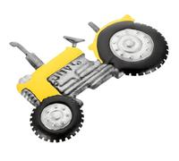 CAXUSD Tracteur en Fer Jaune à Suspendre Mural Artisanale Compacte et Légère Sculpture Mural Rustique pour Intérieur et Jardin Art Robuste pour Salon et Bureau