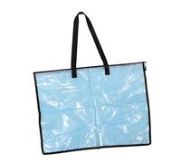 CAXUSD Transparent Art Portfolio Bag with Zipper and Handle Portable Painting Storage Case for Posters and Documents Tear-Resistant Organizer Folder