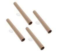 CAXUSD Tube Postal Rond en Papier Kraft Marron Protection Robuste et Réutilisable 4 Pièces avec Bouchons pour Affiches et Documents , pour Expédition et Rangement