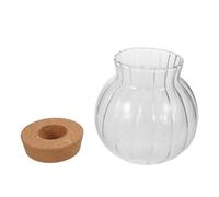CAXUSD Vase Hydroponique Rond en Verre Transparent Petit Format avec Support pour Propagation de Plantes D’intérieur, Jardinière Décorative pour Bureau et Maison, Bocal D’hydroculture