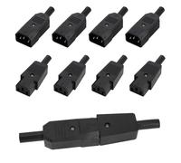 Caybats Lot de 8 Connecteurs d'alimentation IEC 320 C14 Mâle à C13 Femelle, 250V AC 10A, Prise CEI Universelle pour Appareils Électriques, Durables et Résistants à la Corrosion