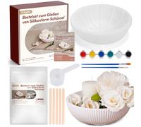 Caydo Casting Powder starter set, silicone moule moulage moule bol, contient 500 grammes de poudre de coulée, bricolage 20x7cm moulage moule silicone bol en relief poudre de coulée