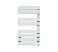 Cayenne radiateur sèche-serviette 600W ouverture latérale lames plates blanc LCD - Blanc