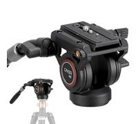 Cayer H8 Tête fluide pour trépied vidéo en métal robuste avec base plate de 60 mm, poignée panoramique réglable, charge jusqu'à 13,2 kg pour appareil photo reflex numérique compact