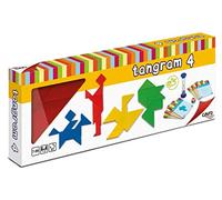Cayro - 4 Tangram en Bois - Jeu D'Ingéniosité - Développement des Compétences Cognitives - Jeu Éducatif - Les Pièces en Bois Encouragent La Créativité Et La Résolution De Problèmes - Tous Âges