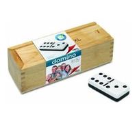 Cayro - Dominos XXL - + 6 Ans - Jeu De Société pour Enfants Et Adultes - Gros Jetons - Jeu De Dominos Classique - avec Boîte en Bois pour Ranger Les Jetons - 2 À 4 Joueurs