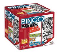 Cayro - Bingo - + 6 Ans - Modèle Loto - Jeu De Société Amusant - pour Enfants Et Adultes - Tambour en Métal - Comprend 48 Cartes - pour 2 À 8 Joueurs