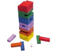 Cayro Jeu de société Block & Block Colors – Blocs en bois, barres colorées empilables – +5 ans