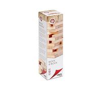 Cayro – Jeu de société – Block à Block Naturel – Maquette bois empilable, 2–8 joueurs, dès 5 ans