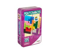 Cayro – Boîte métal Pentominos – Figurines en carrés identiques, structures uniques, 1 joueur