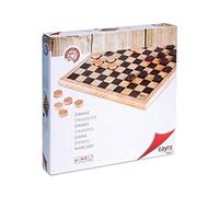 Cayro - Dames - + 7 Ans - Maquette en Bois - Jeu De Société pour Enfants Et Adultes - Battez Votre Adversaire dans Les Plus Brefs Délais - pour 2 Joueurs