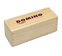 Cayro – Dominos – Coffret bois traditionnel avec couvercle coulissant, dès 6 ans, 2-4 joueurs
