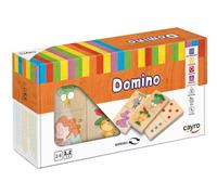 Cayro - Dominos pour Enfants - pour Enfants À Partir De 2 Ans - Dominos en Bois - Pièces en Bois avec Dessins d'enfants - Jeu Éducatif - Développement Cognitif - Jeu D'Observation Et De Logique