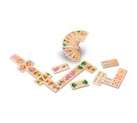 Cayro - Dominos pour Enfants - pour Enfants À Partir De 2 Ans - Dominos en Bois - Pièces en Bois avec Dessins d'enfants - Jeu Éducatif - Développement Cognitif - Jeu D'Observation Et De Logique