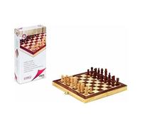Cayro Jeu D´échecs En Bois Avec Plateau De Marqueterie Pliable 30x30 Cm