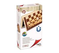 Cayro – Jeu d'échecs marqueté magnétique pliable – Bois certifié FSC – 30x30 cm