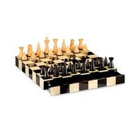 Cayro Jeu d'échecs Deluxe Bois Blanc et noir Pour enfant
