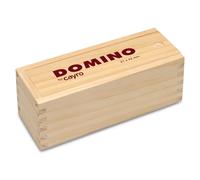 Cayro – Dominos – Coffret bois traditionnel avec couvercle coulissant, dès 6 ans, 2-4 joueurs