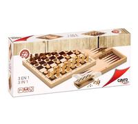Cayro Set 3 jeux en 1 : échecs, dames et backgammon – G