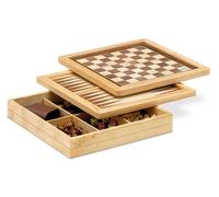 Cayro - Jeu de société en bois : échiquier, dames et backgammon - Jeux de stratégie - À partir de 7 ans