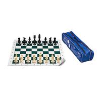 Cayro - Jeu D'Échecs - avec Pièces Et Sac De Rangement - Jeu D'Échecs Pièces en Bois Sculptées À La Main - Planche Pliante