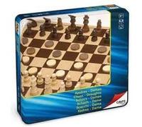 Cayro Juguetes SL - 751 - Jeu de Société - Jeux 2x1 - Dames/Echecs