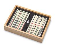 Cayro - Mah Jong - + 8 Ans - Maquette en Bois - Jeu De Société pour Enfants Et Adultes - Boîte avec Couvercle Coulissant pour Ranger Les Jetons - 2 À 8 Joueurs