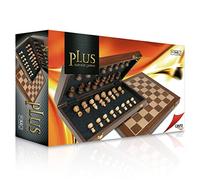 Cayro - Marqueterie Plus Échecs - Caisse Pliante en Bois avec Échiquier - 41 X 41 Cm - Intérieur Doublé De Feutrine - Pièces en Bois