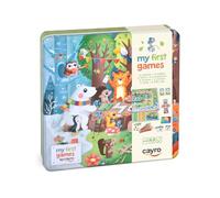 Cayro - My First 6 Jeux - Jeux de société classiques pour enfants - Oie, Parchis, Tangram, Mikado, Domino et Memory - Tout dans un même jeu - Profitez en famille