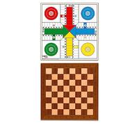 Cayro - Parcheesi Et Échiquier - Taille en Bois 33 X 33 - Design Classique Et Élégant - Jeu Traditionnel - Développement Cognitif - Design Élégant Et Durable