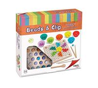 Cayro - Perles & Clip - Jeu De Balle Montessori - 3 Ans Et Plus - Jeu Éducatif en Bois - Créez des Formes avec Les Boules Colorées - Améliorez La Motricité - Ils Apprennent en Jouant
