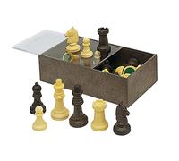 Cayro - Pièces D'Échecs - + 7 Ans - Boîte en Plastique - Jeux De Société Classiques - pour Enfants Et Adultes - 32 Pièces en 2 Couleurs - pour 2 Joueurs