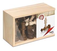 WOODEN CHESS ACC. BIG WITH GLASS COVER BIG G